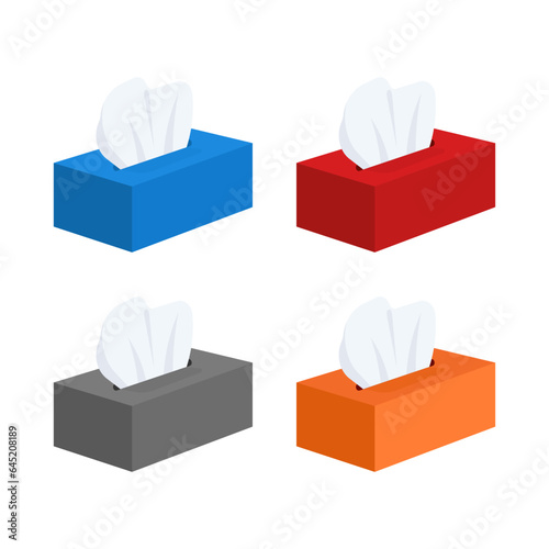 Vector illustration icon dry wipes box. Napkins in box