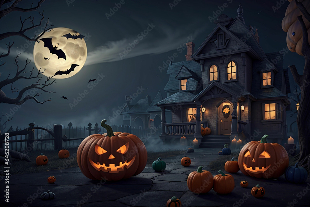 halloween spooky night party background