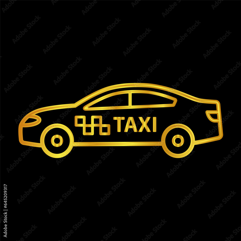 Fototapeta premium gold colored taxi icon