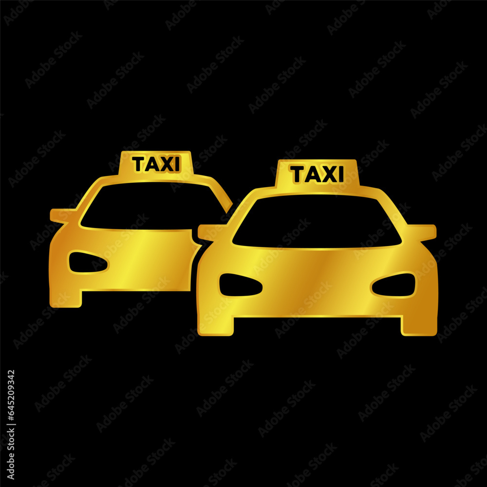 gold colored taxi icon