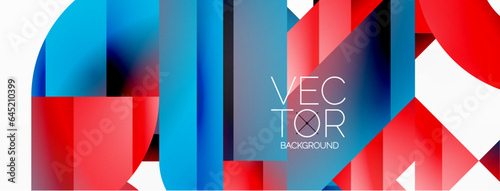 Abstract masterpiece formed by delicate interplay of circles, squares, and triangles. Geometric elements converge in harmonious chaos, evoking sense of modern creativity. Symphony of shapes