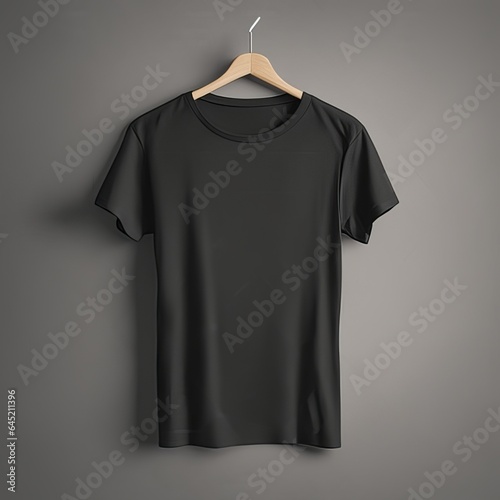 Black t-shirt blank Mockup clothing. Effortless Black Tee Template.