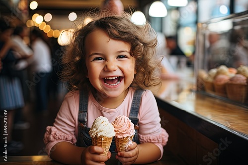  little girl licking ice cream