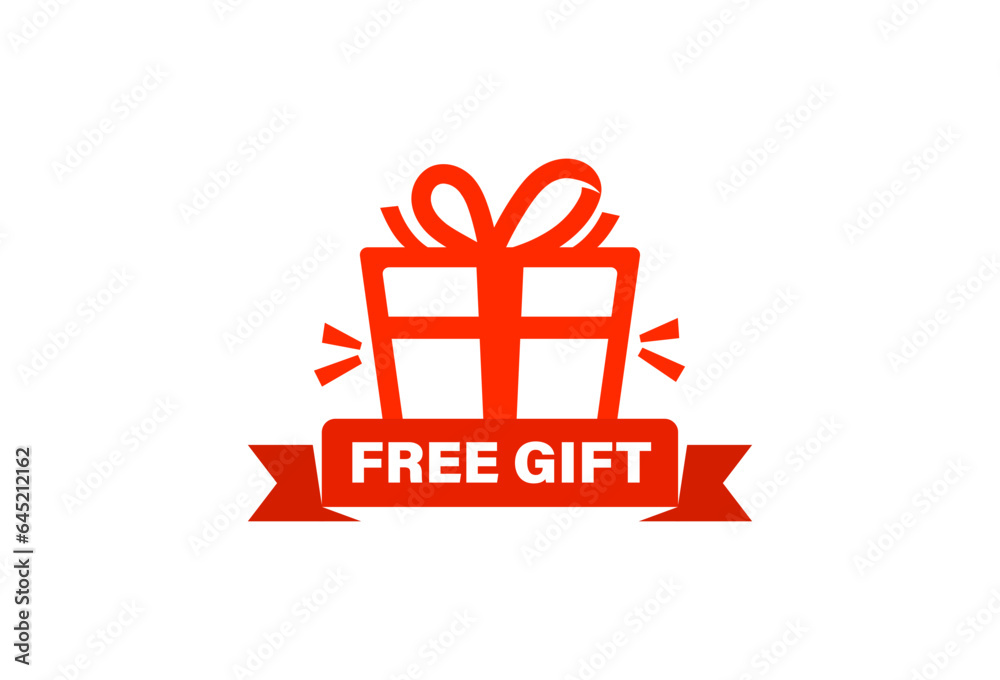 Fotografia free gift symbol. vector eps 10