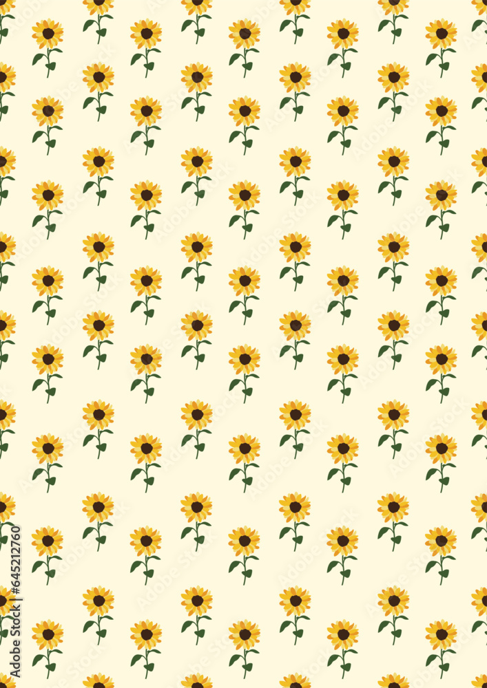 Seamless pattern with sunflower Eps 10 vector. Seamless pattern with sunflower Eps 10 vector.
