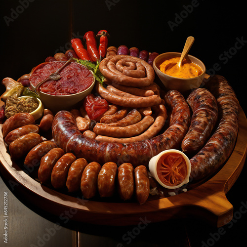 sausages on a plate