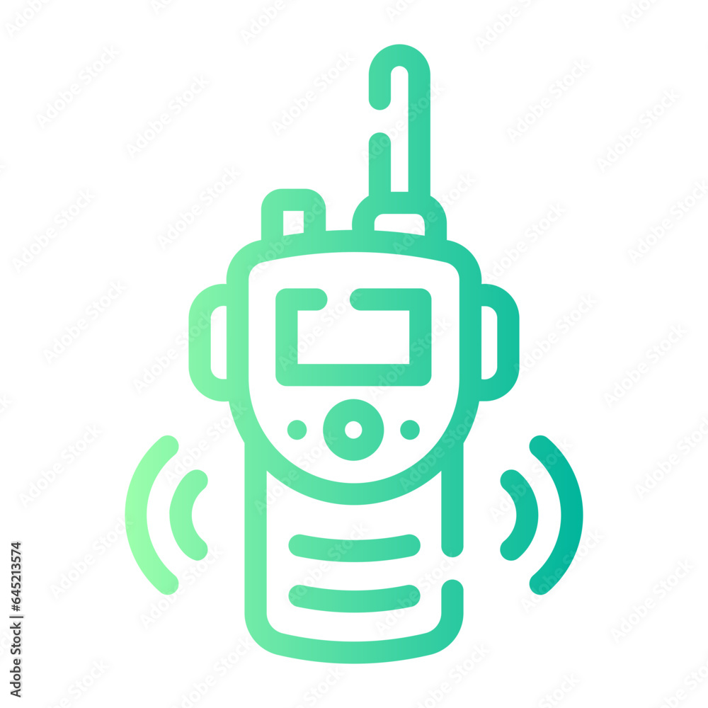 walkie talkie Line Gradient Icon walkie talkie Line Gradient Icon