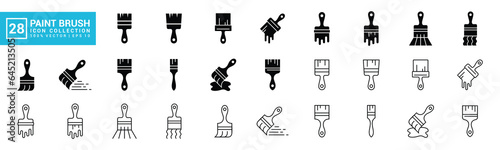 Collection of painting related icons, various painting tools, paint icons icon template editable resizable EPS 10	