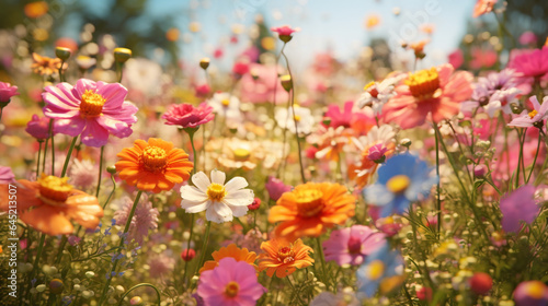 photorealistic detail closeup of garden fields bright © Mrsabata