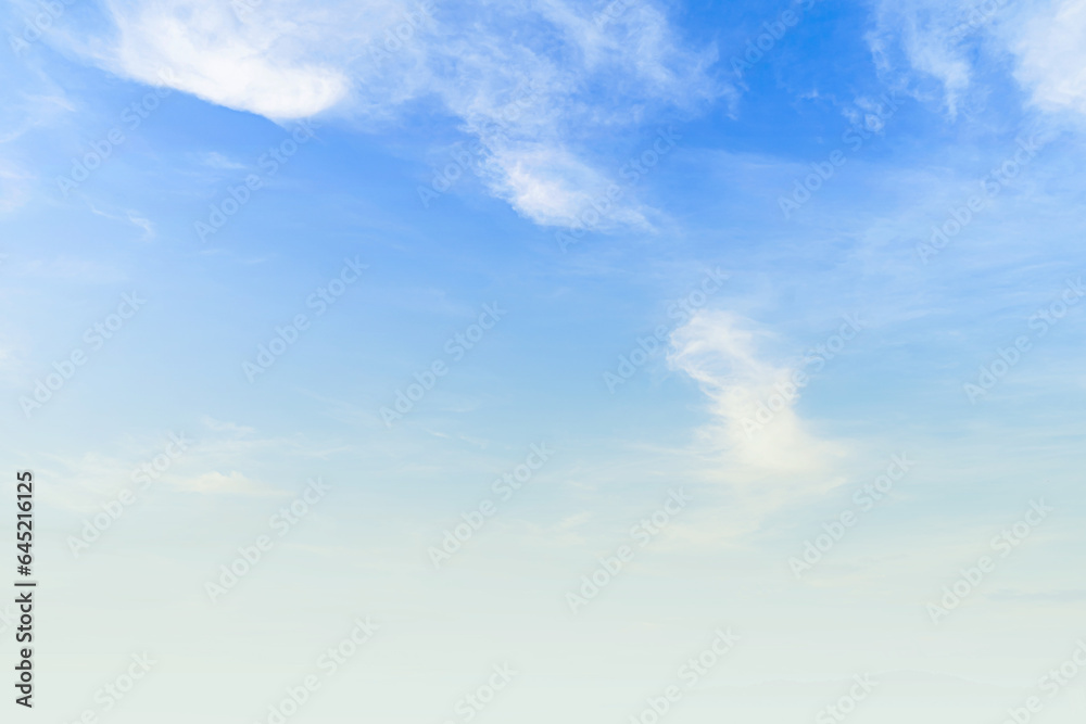 Fototapeta premium Cloudy Blue sky at sunset. Gradient color. Sky texture, abstract nature background in Patong Phuket Thailand
