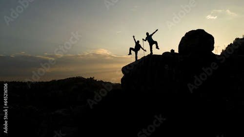 Awesome Duet at Height: Two Mountaineers' Peak Victory