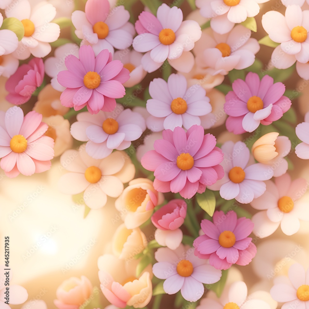 Wondrous Alyssa  blossom 3D background