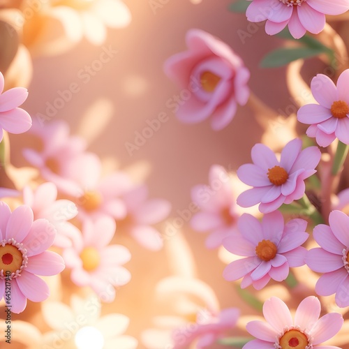 Wondrous Alyssa blossom 3D background