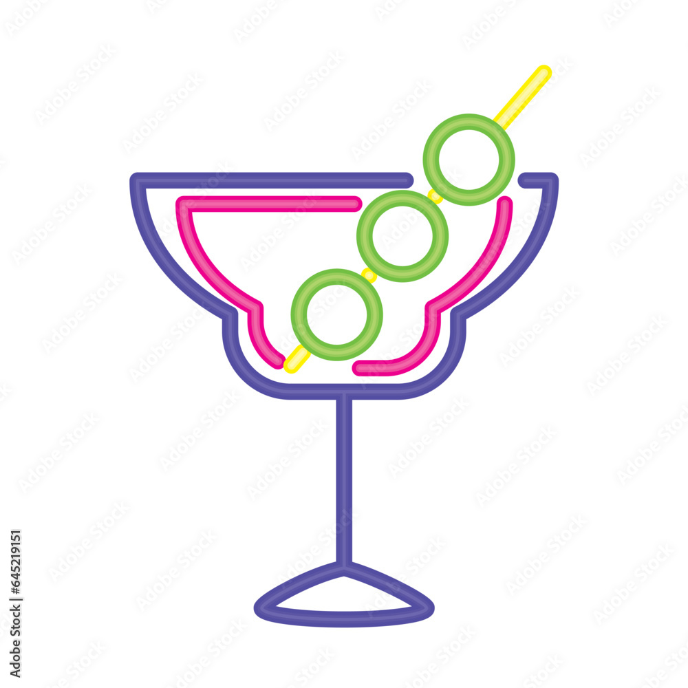 neon cocktail sign illustration neon cocktail sign illustration