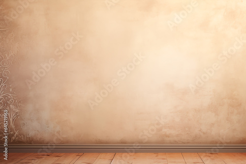 Wallpaper in a room with a wooden floor. An empty room