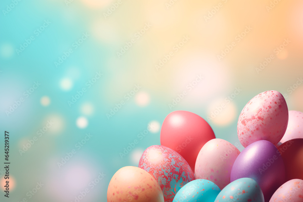 Easter eggs pattern. Easter background, wallpaper. Christian holiday