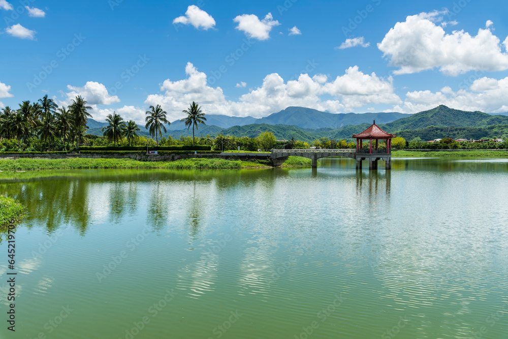 Beautiful view of the Meinong Lake in Kaohsiung, Taiwan. it is the second-largest artificial lake in Kaohsiung. Beautiful view of the Meinong Lake in Kaohsiung, Taiwan. it is the second-largest artificial lake in Kaohsiung.