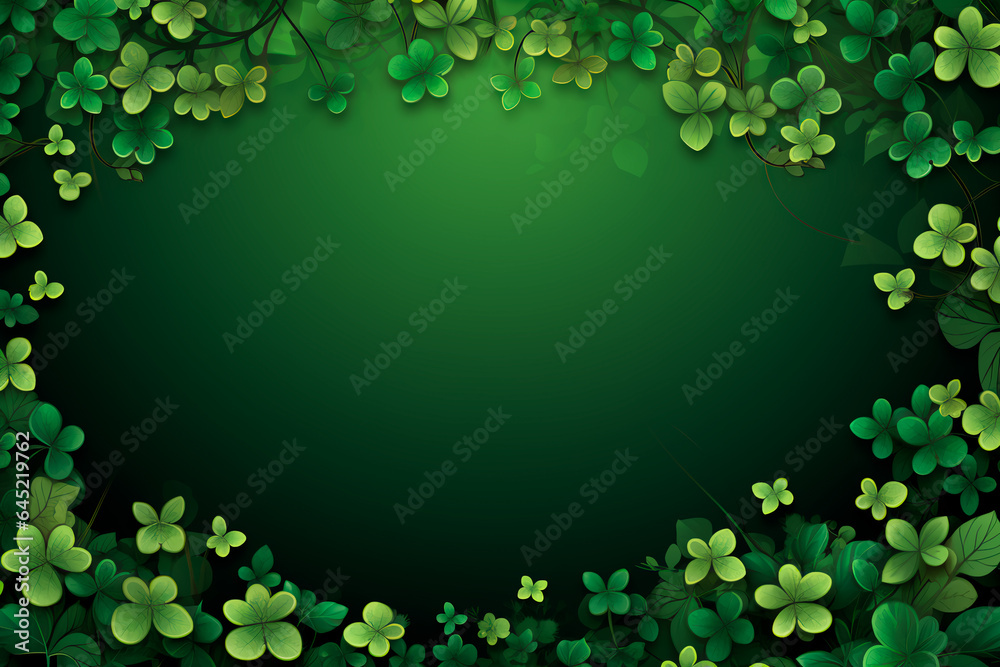 St. patrick's day clover background wallpaper. Background with free space for text. St. patrick's day clover background wallpaper. Background with free space for text.