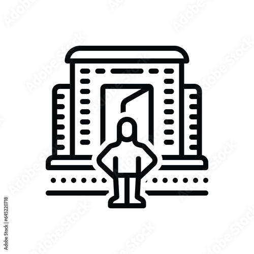 Black line icon for occasion 