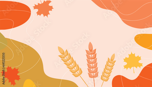 Happy Thanksgiving day - template autumn festive design banner  Vector  illustration