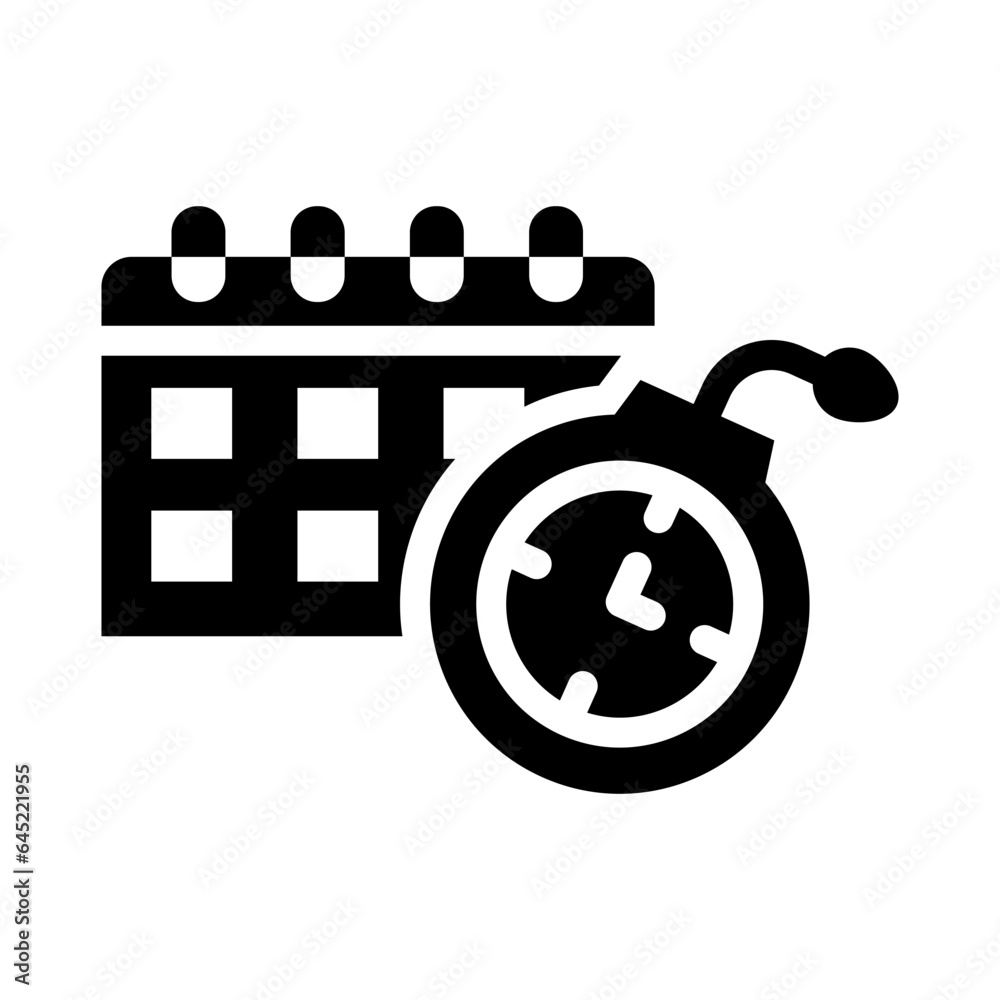 deadline solid icon illustration vector graphic deadline solid icon illustration vector graphic
