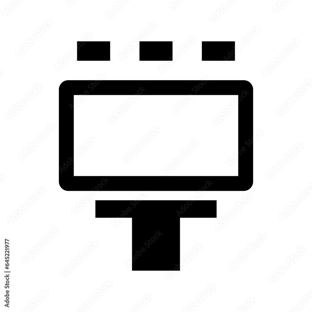 billboard solid icon illustration vector graphic