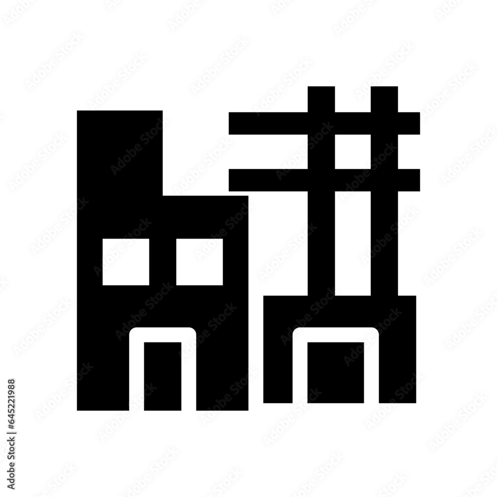 construction building solid icon illustration vector graphic construction building solid icon illustration vector graphic