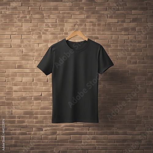 Black t-shirt blank Mockup clothing. Wearable Black Tee Artistry.