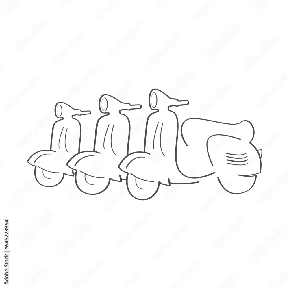 the scooter vector logo design