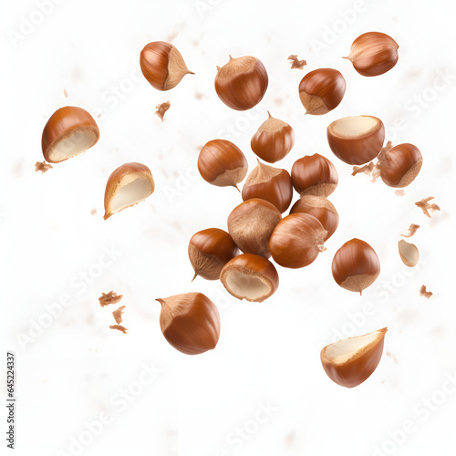 hazelnuts on the table photo