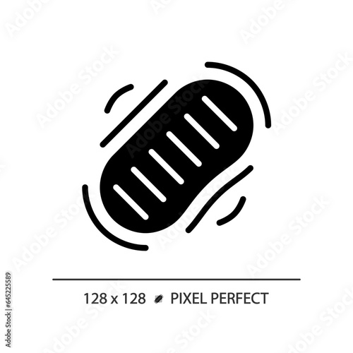 Canvas Print Moon footprint pixel perfect black glyph icon
