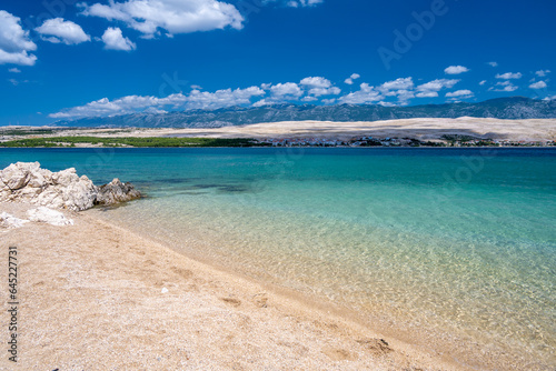 Obraz na płótnie paradise beach on Pag island in Croatia w salonie