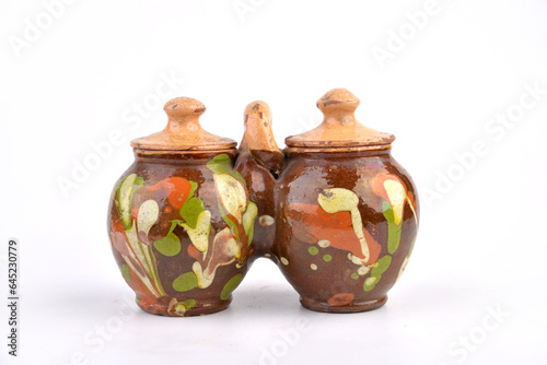 Vintage clay pot art painting