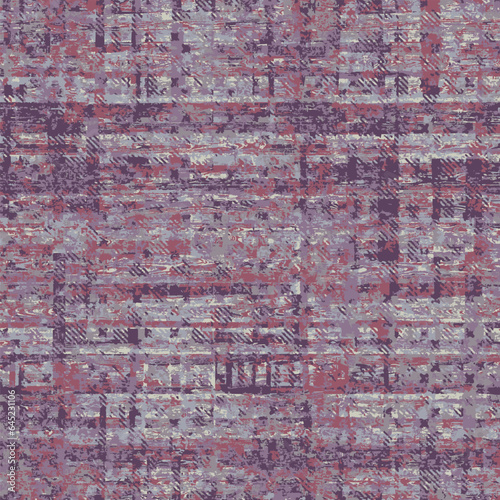 Abstract cotton textured gray blue Washed Digital Watercolor Painting stripe brush Plaid check patten Seamless fabric texture print.