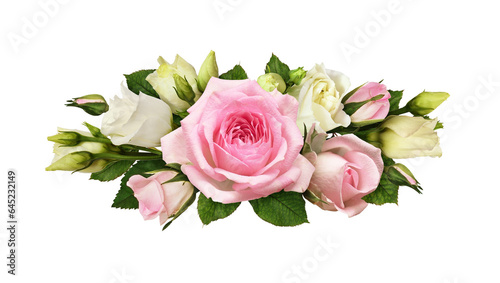 Pink roses and eustoma (Lis...