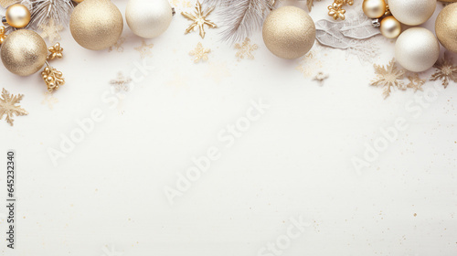 Message card decorated with Christmas