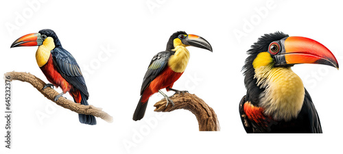 tropical curl crested aracari illustration animal color, feather beak, wildlife wild tropical curl crested aracari © sevector