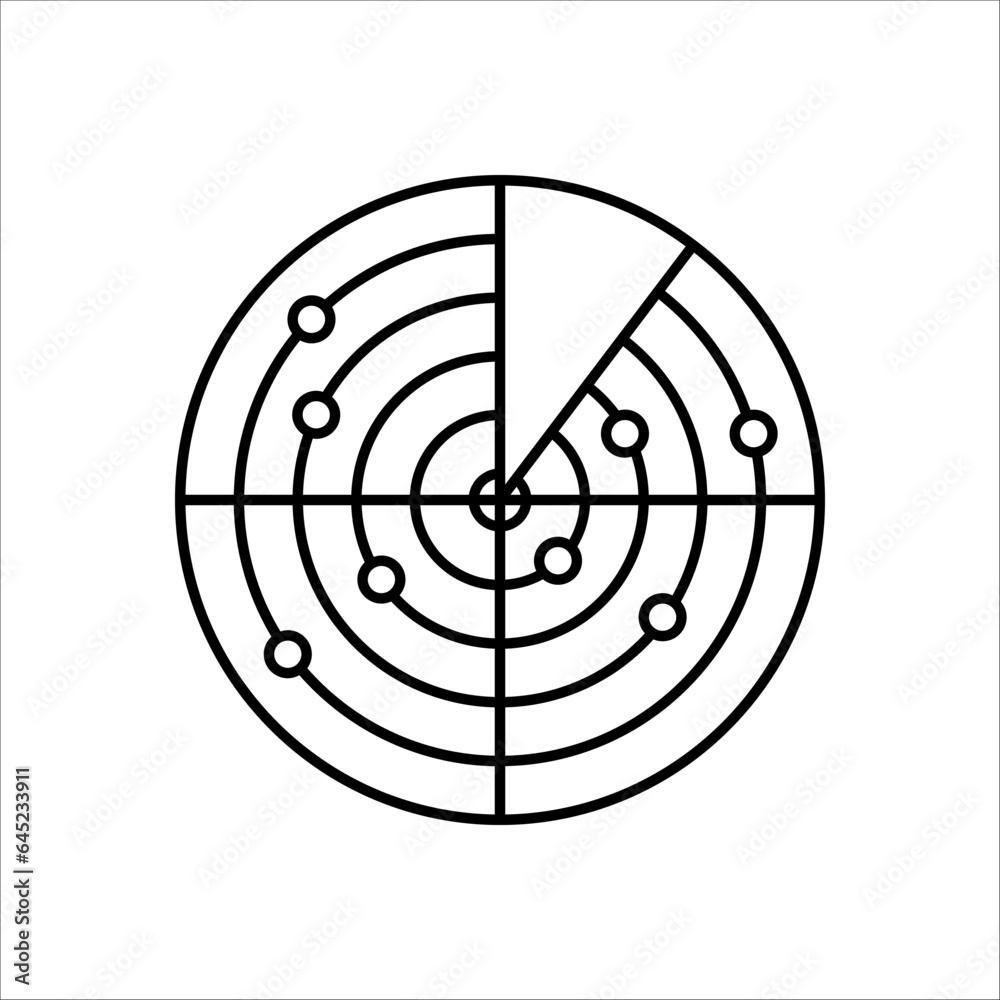 radar chart icon from Business and analytics outline collection. Thin line radar chart vector isolated on white background. radar chart icon from Business and analytics outline collection. Thin line radar chart vector isolated on white background.