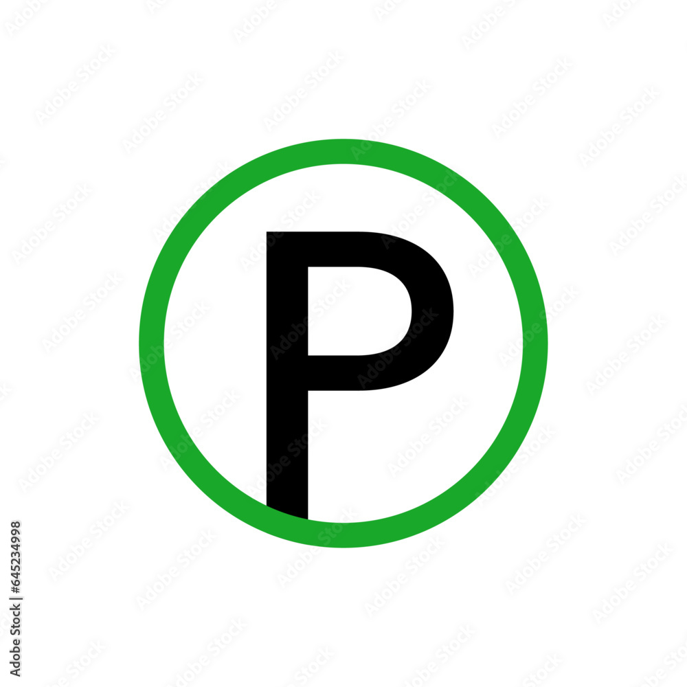 Allowed Parking sign. Printable stickers. Vector. Isolated on white background. Allowed Parking sign. Printable stickers. Vector. Isolated on white background.