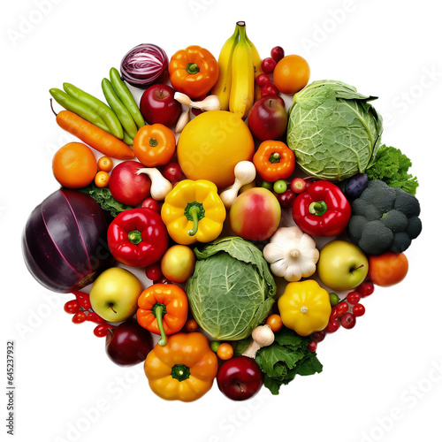 Fruits and vegetables. Fresh agricultural products on a light transparent background. PNG file