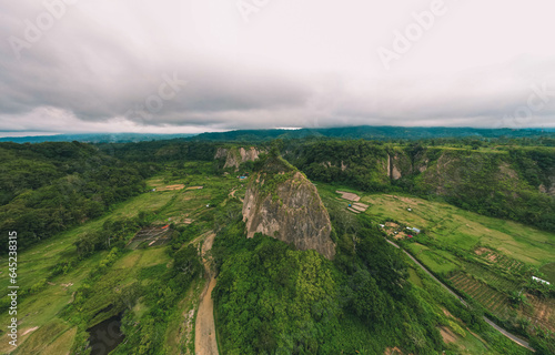 Aerial View of Tabiang Takuruang - Sianok Valley Bukittinggi City. photo