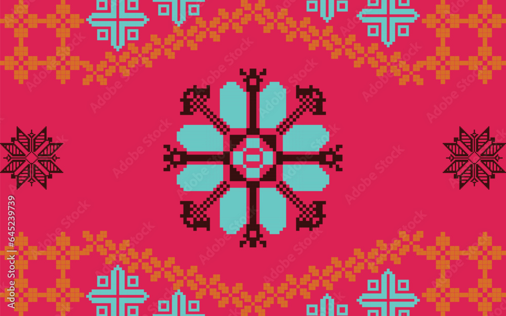 Obraz premium Vector seamless batik songket motif from indonesian for printing , clothing , card , cotton ,carpet and another textile product. Border pattern isolated. Arabic, aztec ,songket, ikat, batique, ulos.