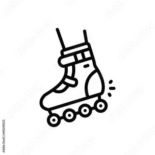Black line icon for skating 