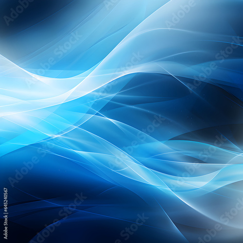 abstract blue background with some smooth lines in it Ai generate