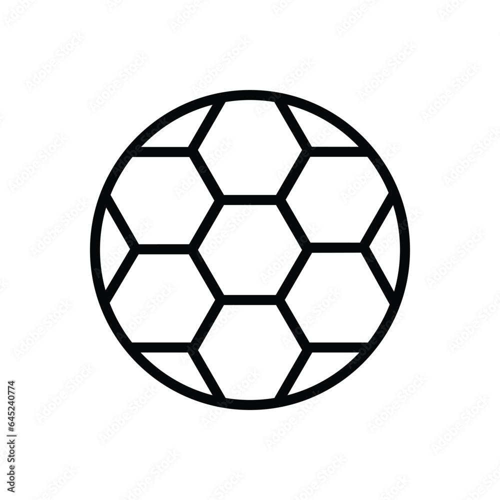 Black line icon for football Black line icon for football