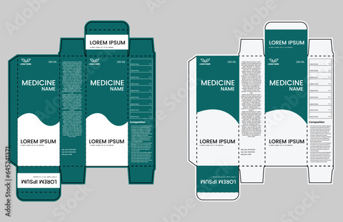  Medicine package box design. healthcare medicine box package creative design. medicine box vector design.