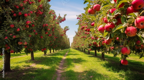 Apple orchard in spring