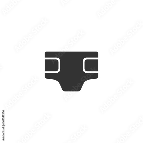Baby diaper vector icon, disposable baby symbol. Simple, flat design for web or mobile app