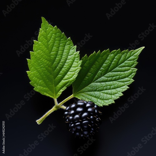 blackberry on a black background