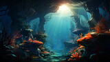 underwater landscape background
